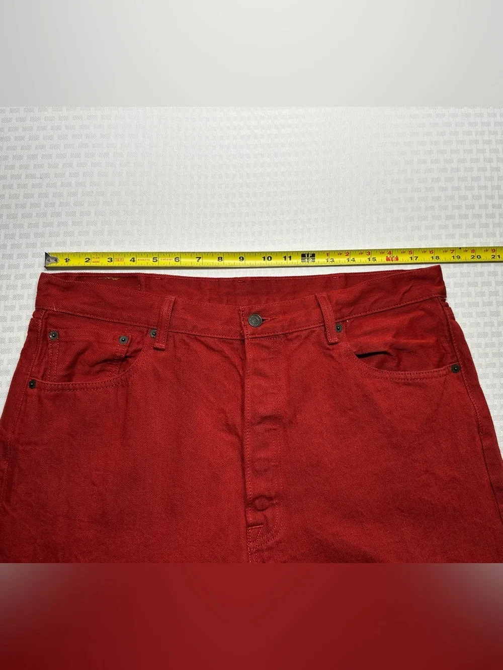 Vtg Levis 501XX Jeans Mens 38x32 (FITS 36x30) Red Denim Button Fly Mexico Y2K